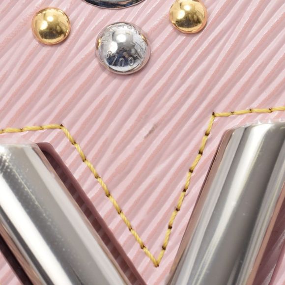 Louis Vuitton Epi Portefeuille Twist Chain Rose Ballerina Chain Wallet Shindo - Picture 10 of 11